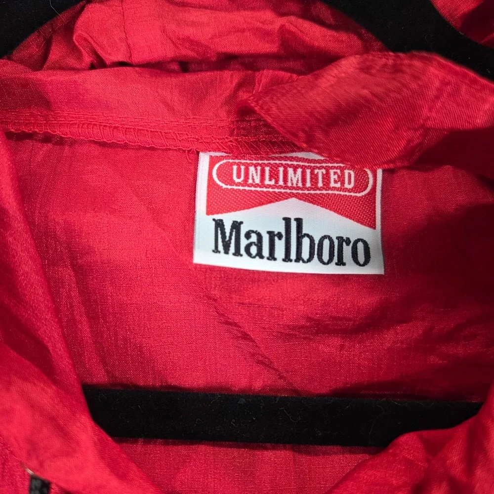 Vintage Marlboro Jacket Mens XXL Unlimited Windbreaker Packable 1/2 Zip Anorak